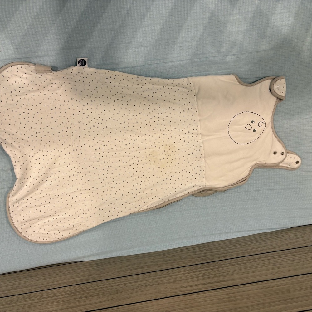 Cream Baby Sleep Sack with Polka Dots